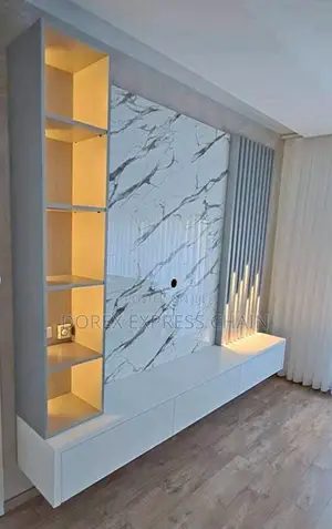 High-Gloss TV Console Stand