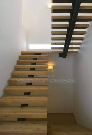 Iron and Wooden Staircase Design