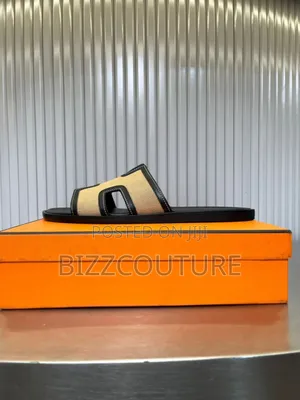 Original Hermes Leather Slippers Available in Store