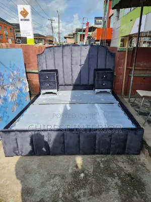 6by6 Upholstery Bed Frame With Two Bed Sides