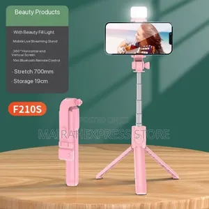 Wireless Bluetooth Integrated Selfie Stick With Light