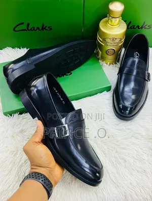 Men's Leather Shoes With Side Buckle
