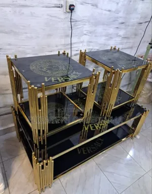 Center Table With Two Side Stools