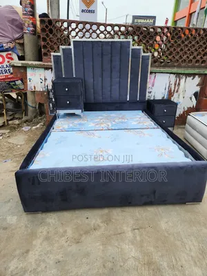Well Padded 5by6 Bed Frame With Two Cupboards
