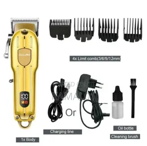 Professional Rechargeable Powerful Full Metal Hair Clipper