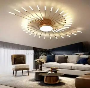Chandelier by 42 Led (Black and Gold )