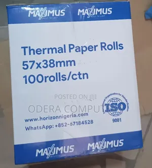 Maximus Built to Last Thermal Paper Rolls 57x38mm 100rolls