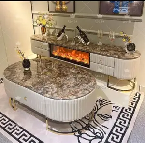 Luxury Imported Fire Work TV Stand and Center Table