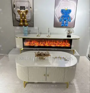 Unique Quality Imported Fire Work Tv Stand and Center Table