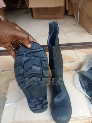 Black Safety Rain Boot