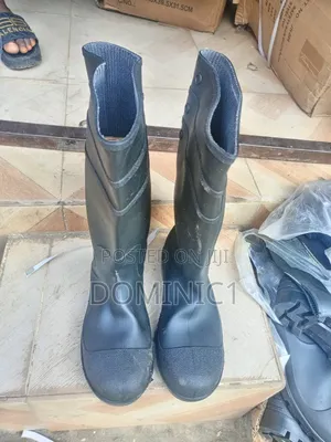Black Safety Rain Boot