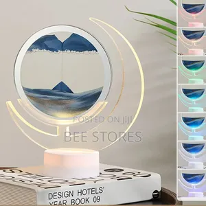 3d Led Acrylic Moon Sand Art Decor