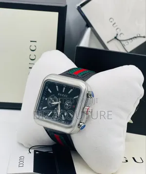 Original Gucci Leather Strap Watch Available in Store