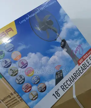 Brand New Qasa 18" Rechargeable Fan - Super Strong