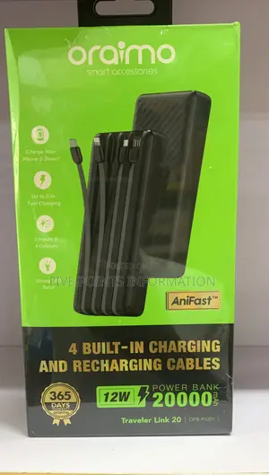 Oraimo 20,000 Mah Powerbank