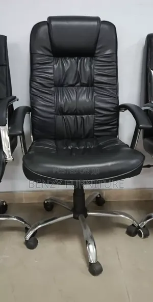 Office Leather Swivel High Back Chair