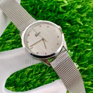 Original Lacoste Silver Chain Watch Is Available in Store