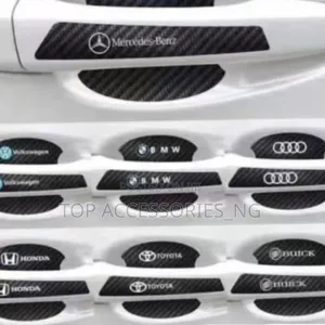 4 PCS Customized Carbon Fibre Anti Scratch Door Sticker