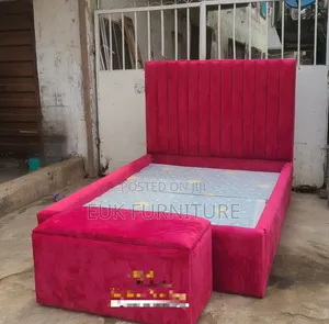 Upholstery Bed Frame (4.5 by 6 ) With Ottoman