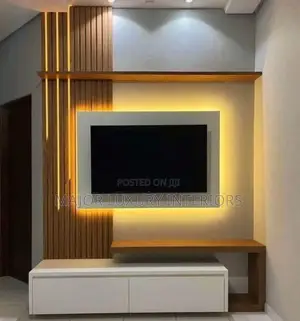TV Console Design With Pannels and Glox HDF
