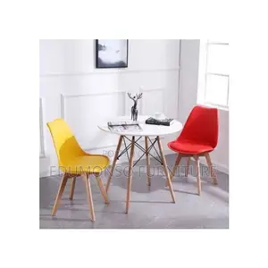 Round Beechwood Dining Table With 2 Sitting Chairs