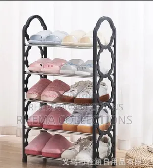 Mini 5 Step Durable Plastic/Steel Rod Shoe Rack