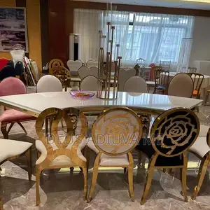 Marble Half Moon S Shape Wedding Event Banquet Cake Table
