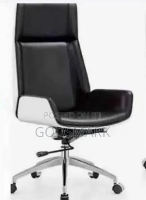 Office Chair Swivel With White Back.