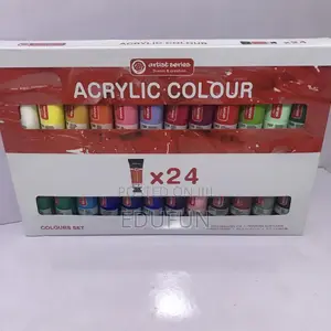 24 Pieces Acrylic Paint/Colours Set 22ml