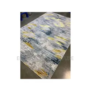 Center Rug Turkey Grey Blue Gold 5x7ft