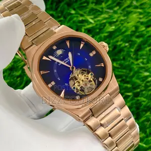Original Patek Philippe Black, Silver and Gold Chain Watch