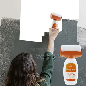 White Paint Small Roller Brush Interior Wall Renovation