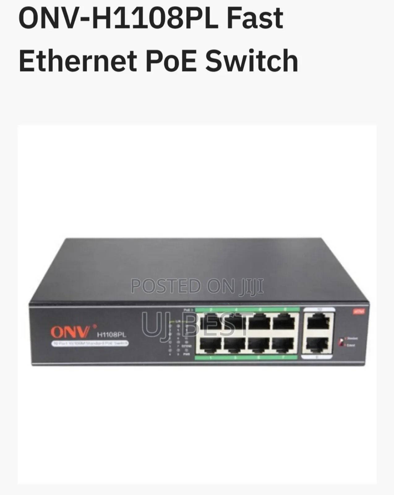 ONV-H1108PL Fast Ethernet Poe Switch
