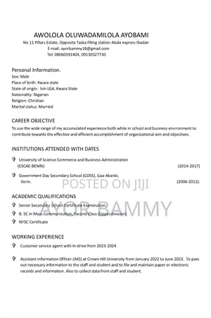 Customer Relations Officer