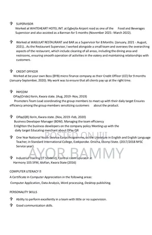 Customer Relations Officer