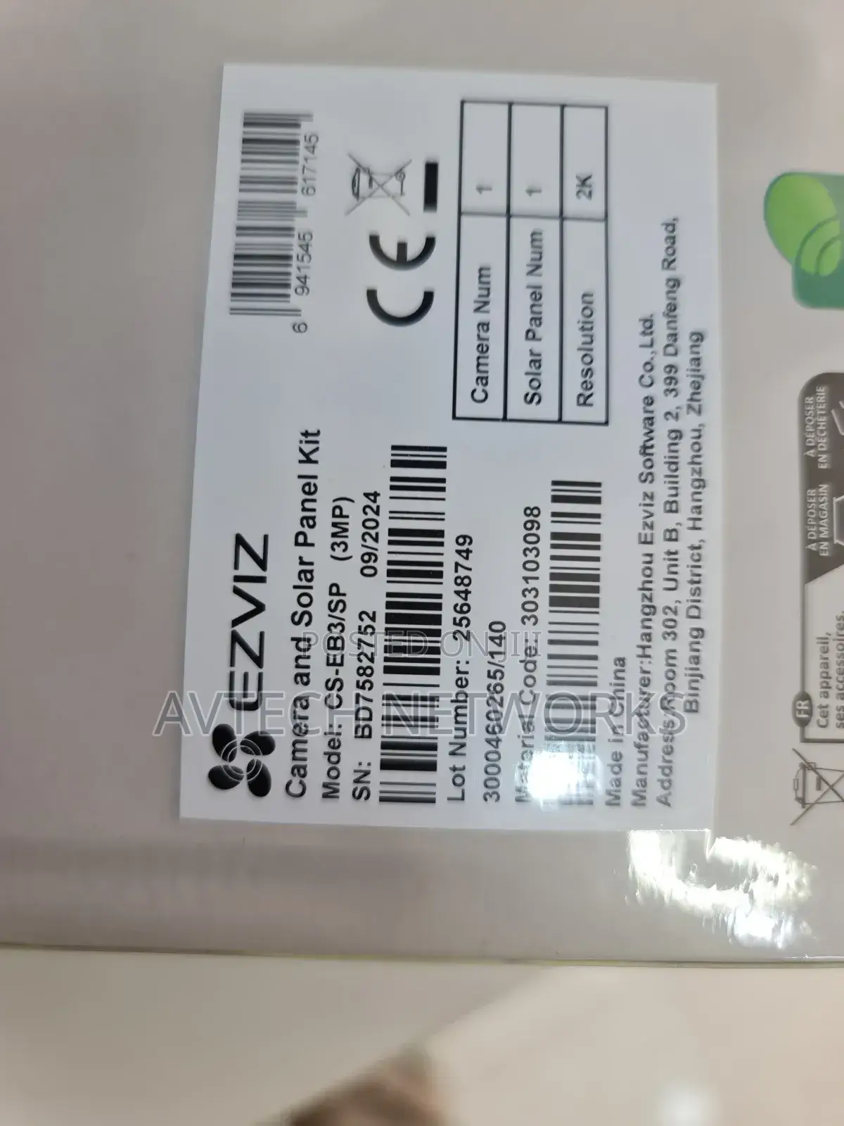 Wireless Camera Ezviz (EB3 + Solar Panel)