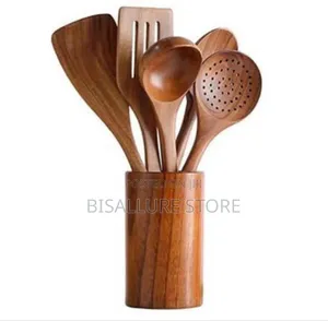Natural Wooden Bamboo Spoon Set