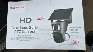 Solar Powered 4g Ptz Simcard Cctv With Double Camera