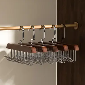 8hook Multifunctional Wooden Storage Hanger 3pcs