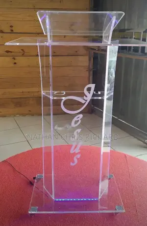 Acrylic Unbreakable Pulpit With Mic Holder