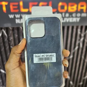 iPhone 14 Pro Max Blue Leather Case