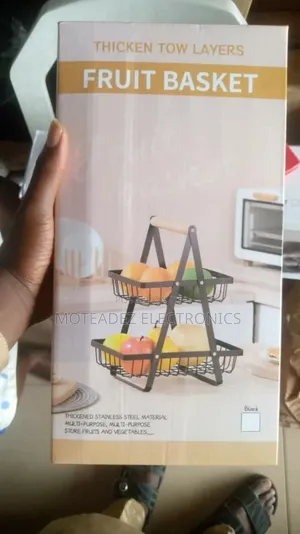 2 Layers Quality Iron Steel Fruits/Vegetables Table Top Storage Rack