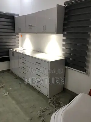 Classic White Kitchen Cabinets With Light.
