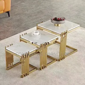 Quality 3in1 Marble Center Table /Side Stool