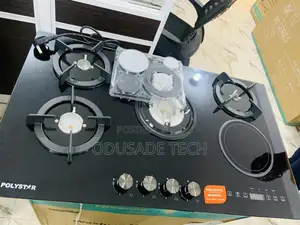 GASGURU Polystar 4 Burner Gas +1 Electric Hotplate Built-In