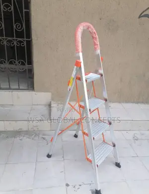 4 Steps Aluminum Orange House Ladder