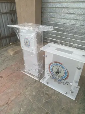 Unbreakable Acrylic Pulpit With Offering Box