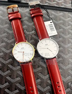 Daniel Wellington Brown Leather Flat Bazel Battery Watch