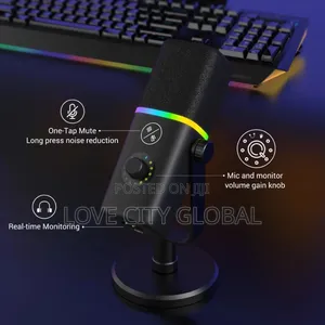 Zimhome XLR/Usb Wired Desktop Microphone Podcast Metal Base