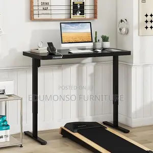 Glass Standing Desk, Sit Stand Desk With Drawer